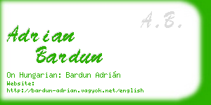 adrian bardun business card